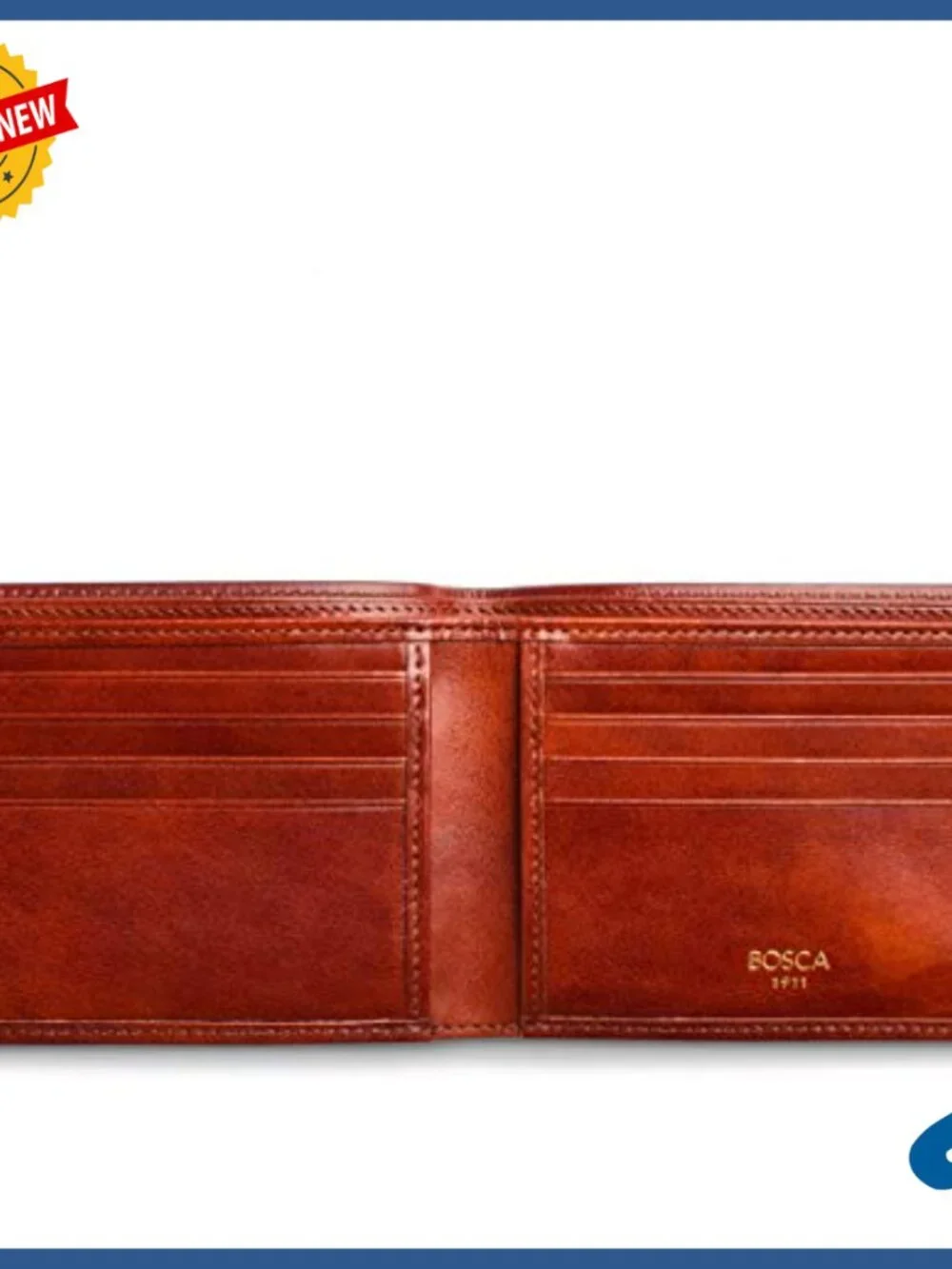 Men's Leather Bifold Wallet with RFID Blocking, 8 Card Slots